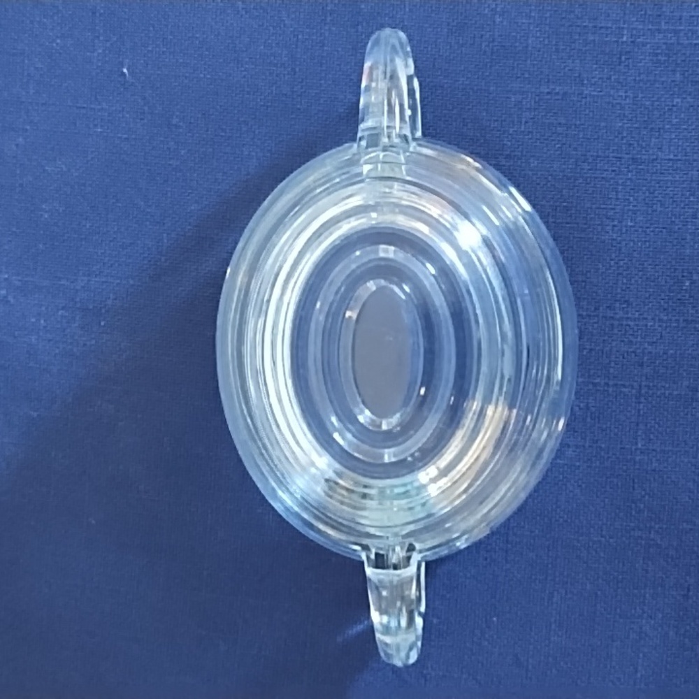 ANCHOR HOCKING MANHATTAN CLEAR GLASS CREAMER & SUGAR BOWL - Picture 6 of 10